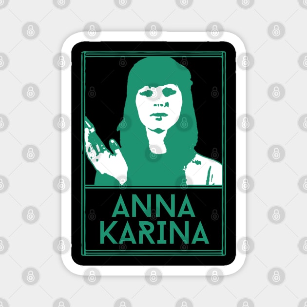 Anna karina\\retro fan artwork Magnet by MisterPumpkin