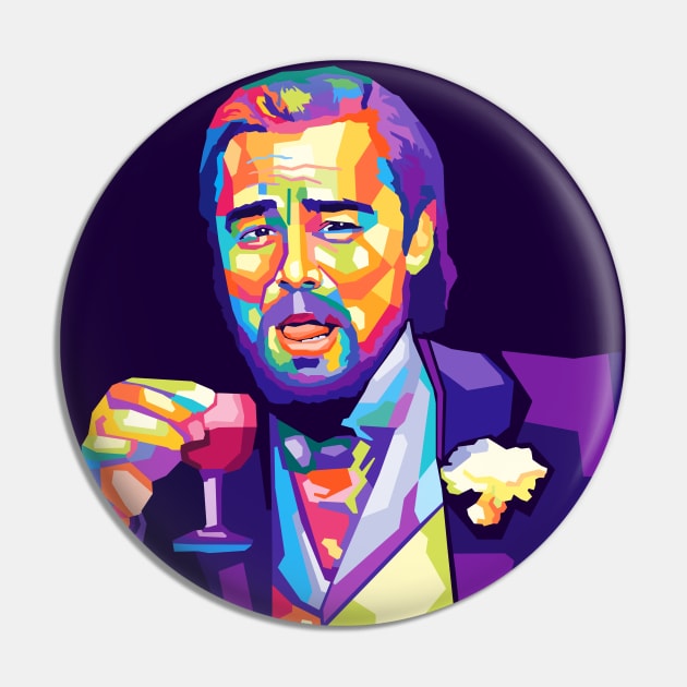 Dicaprio Laugh Meme Wpap Pop Art Pin by Zet Art