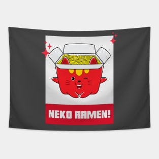 Kawaii Neko Cat Ramen Anime Lover Tapestry