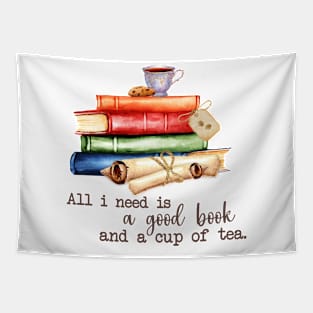 Good Book and cup of tea Tapestry