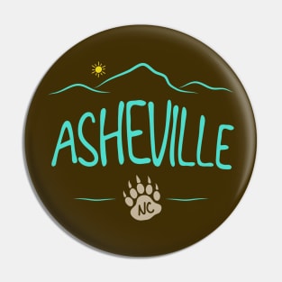 Asheville, NC - Black Bear Paw - Colored BrownBG 14 Pin