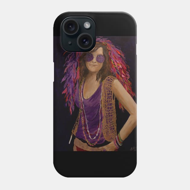 "Janis' Bohemian Rhapsody" Phone Case by Art by Sheri