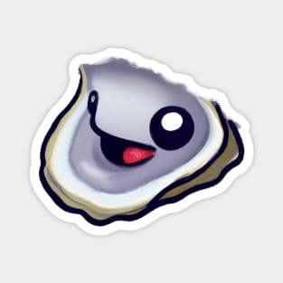 Cute Oyster Drawing Magnet