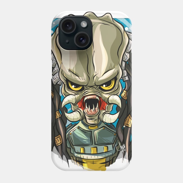 Pop Culture Caricature #23 - Predator Phone Case by yazgar