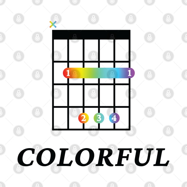 B Colorful B Guitar Chord Tab Light Theme by nightsworthy