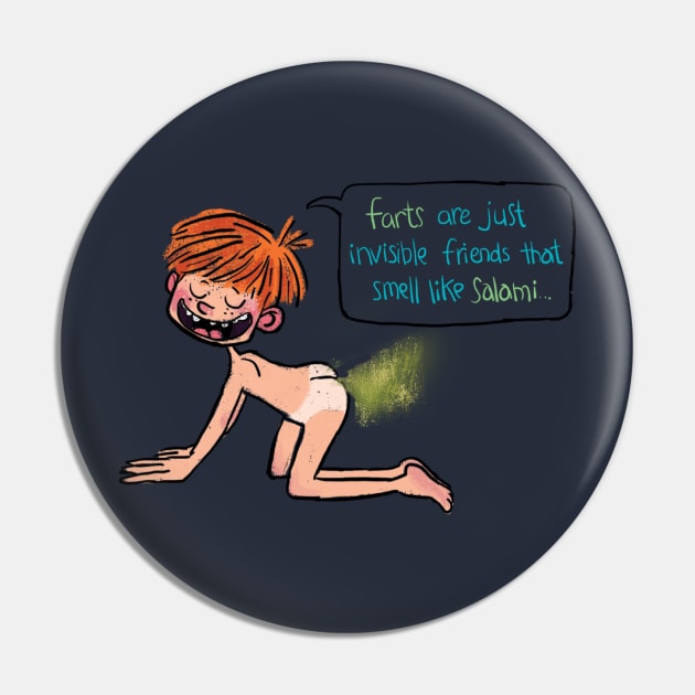 Farting Kid Pin by abzhakim