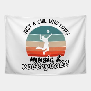 Women girls hobby music and volleyball girlfriend Tapestry