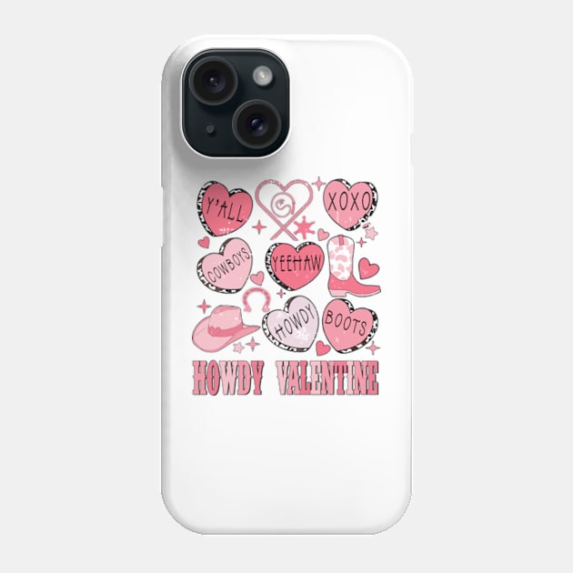 Howdy Valentine Cowgirl Phone Case by JanaeLarson