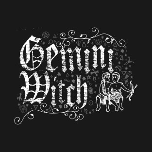 Gemini Zodiac sign Witch craft vintage distressed Horoscope T-Shirt