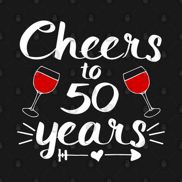 Cheers to 50 years Anniversary Gifts For Couple, Women and Men by shamyin