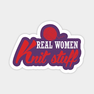 Real women knit stuff (white) Magnet