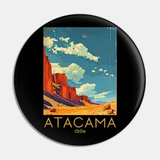 A Vintage Travel Illustration of Atacama Desert - Chile Pin