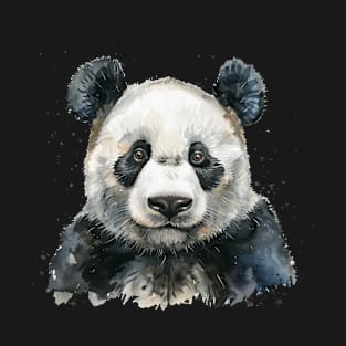 Panda Bear With Watercolors - Panda Bear Japanese T-Shirt