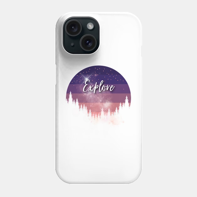 Explore Nightsky Phone Case by Don’t Care Co