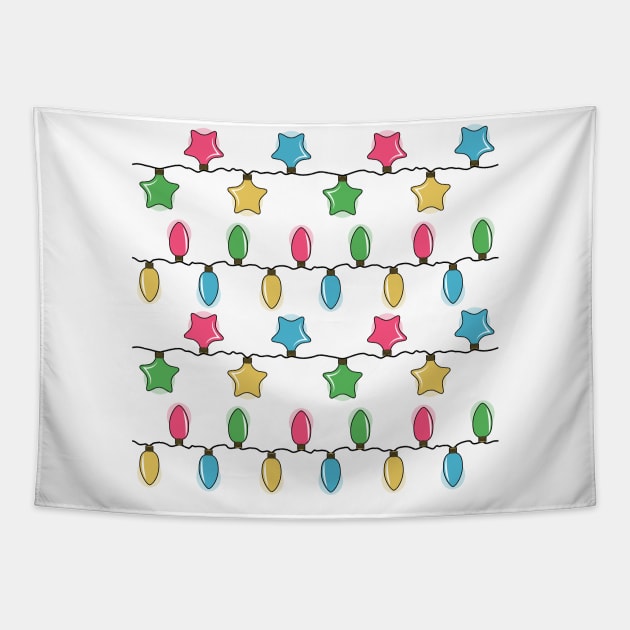 Christmas Lights Tapestry by Designoholic
