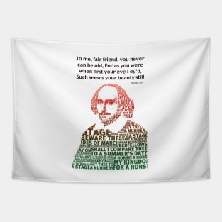 shakespeare birthday art sonnet 401 Tapestry