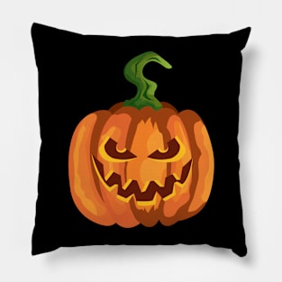 Scary halloween pumpkin Pillow