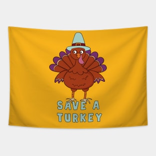 Funny Thanksgiving Turkey Eat Tacos Mexican Thanksgiving Tapestry