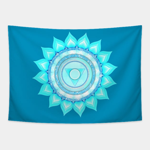 Throat Chakra, Vishudda Tapestry by KJ PhotoWorks & Design