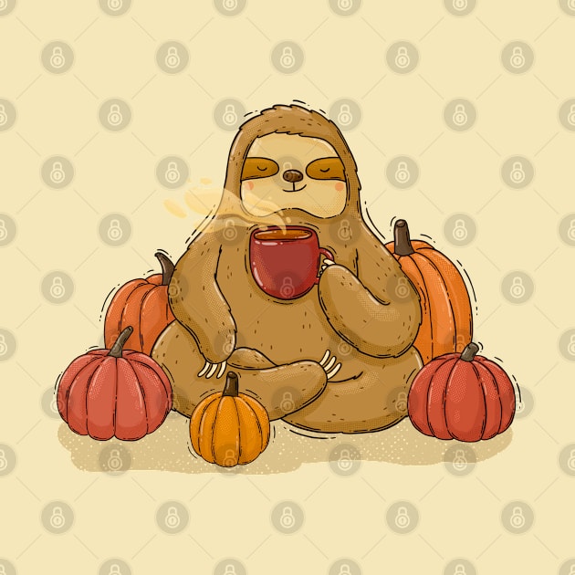 Sloth and pumkin mood by Tania Tania