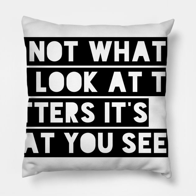 it's not what you look at that matters it's what you see Pillow by GMAT