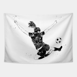 Soccer Player Girl Tapestry