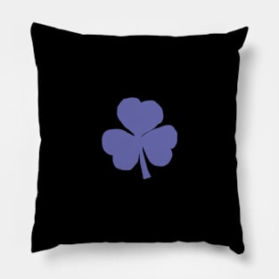 Small Periwinkle Shamrock for St Patricks Day Pillow