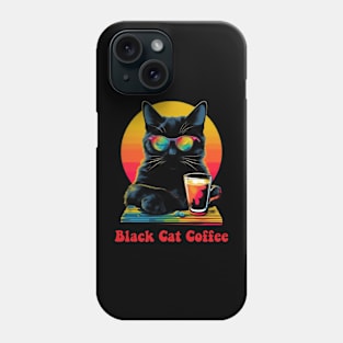 Black Cat Coffee Phone Case