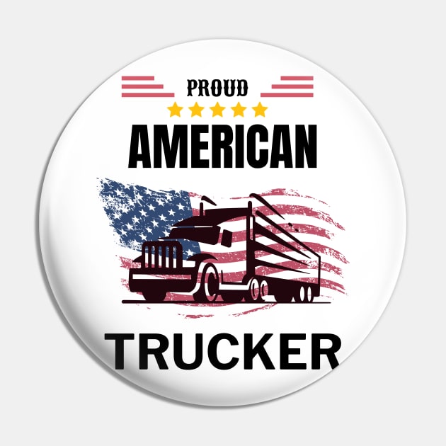 American Trucker Pin by MaxiVision