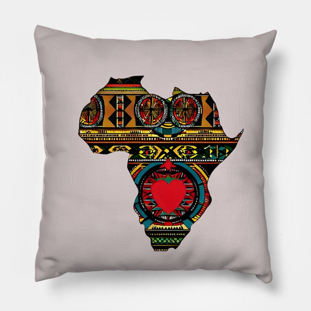 Africa in my heart Pillow by Mr Eight