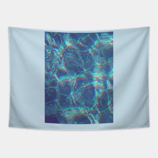 Seapunk Vaporwave Glitch Beach Tapestry