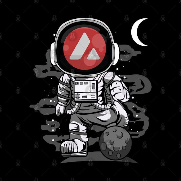 Astronaut Avalanche AVAX Coin To The Moon Crypto Token Cryptocurrency Wallet Birthday Gift For Men Women Kids by Thingking About