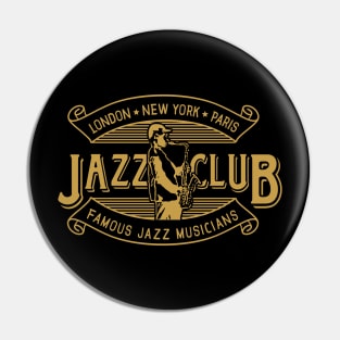 Vintage Jazz Club Retro Style Pin