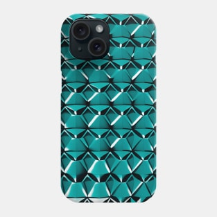 3D Geometric Polygon (Light Green) Phone Case