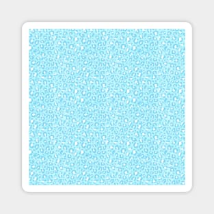 Soft Blue Leopard Print Pattern Magnet