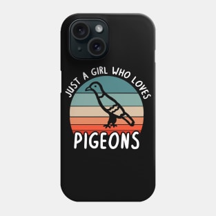 Just a girl love pigeons design carrier pigeon Phone Case