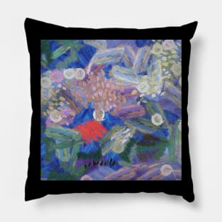 Colorful Abstract Digital Painting Pillow