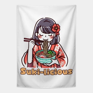 Ramen Life Delicious food Kimono girl Tapestry