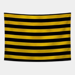 Black and gold color stripes Tapestry