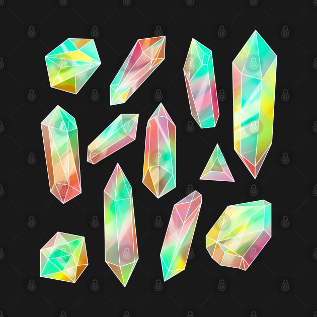 Iridescent crystals red-green by 2dsandy