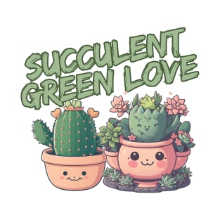 Gardening - Succulent green love T-Shirt