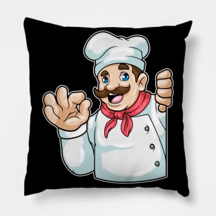 Chef with Chef's hat Pillow