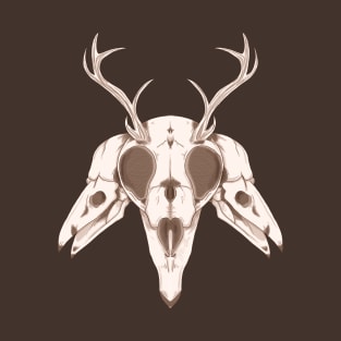 Raven Stag Skull T-Shirt