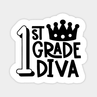 1st Grade Diva Cute Kids Girls School Back to School Magnet