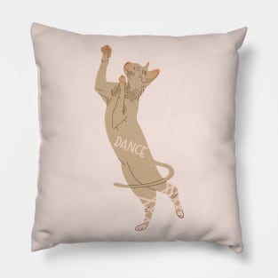 sphinx cat dancing ballet Pillow