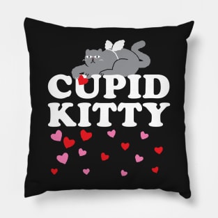 Cupid Kitty Cat Valentine Angel Wing Funny Pillow