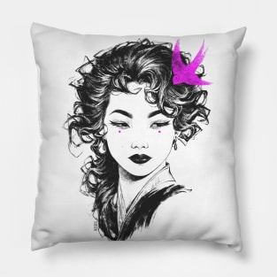 Magenta Bird Pillow