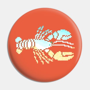 Modern Pixel Sea Lobster Pin