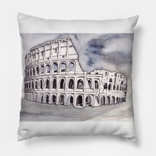 Hand drawn Colosseum Pillow