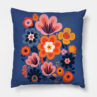 Petals in Motion Shirt - Dynamic Floral Design - Unique Women's Tee Pillow